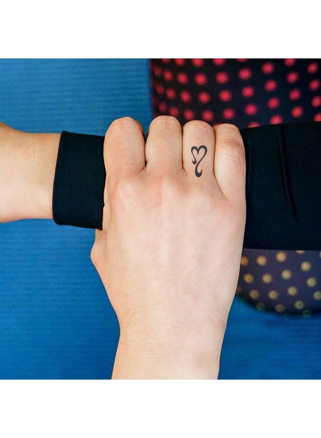 Oottati Small Cute Temporary Tattoo Heart Totem Hand (Set of 2) - Image 5