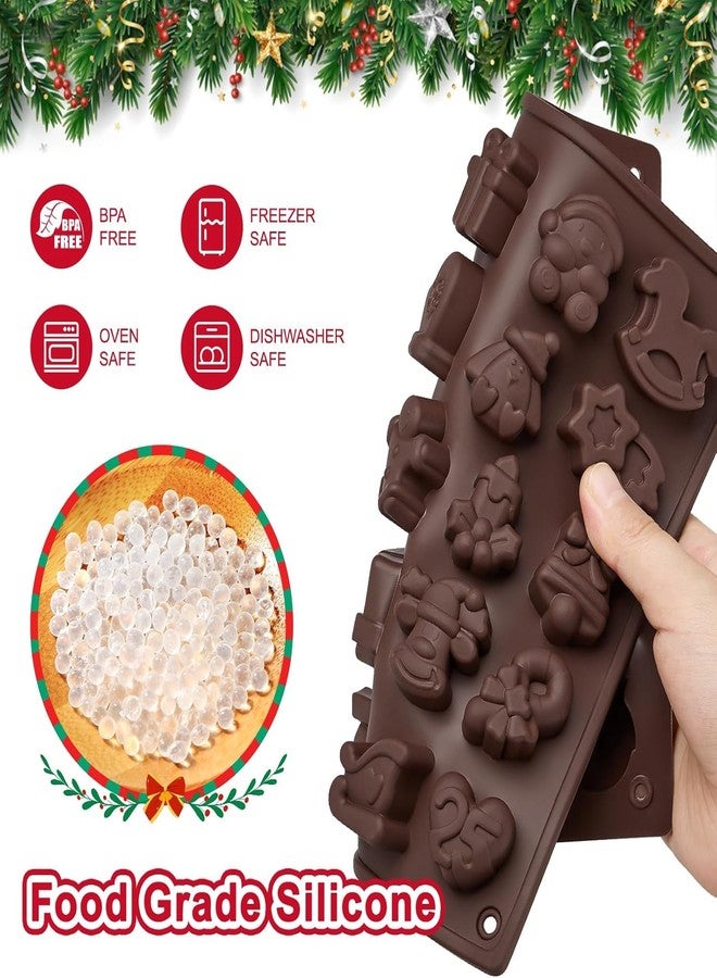 BAKING SET مجموعة أدوات الخبز: 25 قالبًا لشجرة عيد الميلاد، بابا نويل، عصا خبز الزنجبيل، قوالب حلوى من الراتنج، مكعبات ثلج، صابون، قالب سيليكون لتزيين الكيك (عبوة واحدة) - Image 3