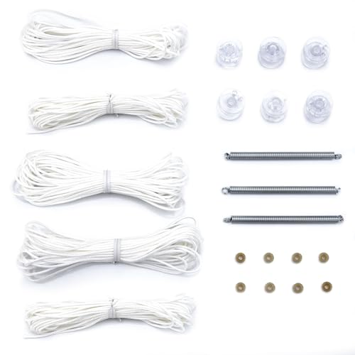 RecPro RV Pleated Shade Repair Kit | Day Night Window Shade Restringing Kit (White) - Image 3