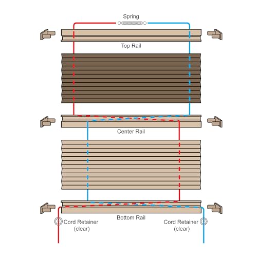 RecPro RV Pleated Shade Repair Kit | Day Night Window Shade Restringing Kit (White) - Image 5