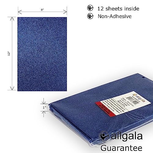 Allgala 12 Pack Glitter EVA Foam Paper 8 x 12inch Sheets-Navy Blue-Perfect for Kids Art Craft Projects and Classrooms or Cosplay DIY Cutters Card Party Decoration - Image 2