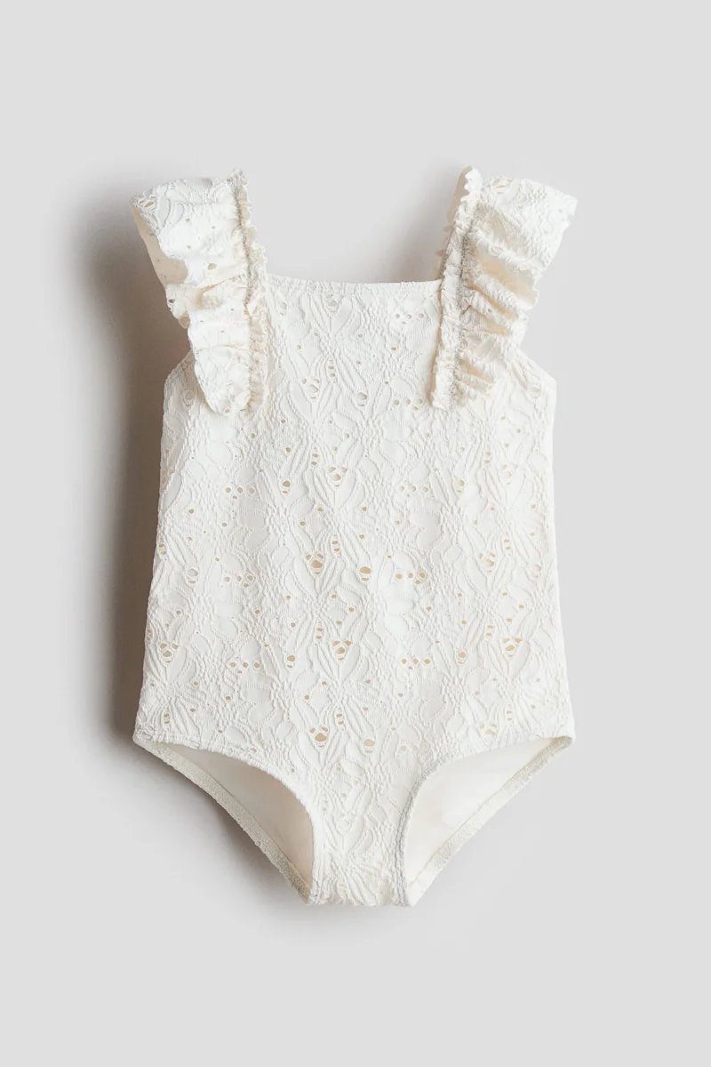 اتش اند ام ملابس سباحة بتفاصيل مكشكشة