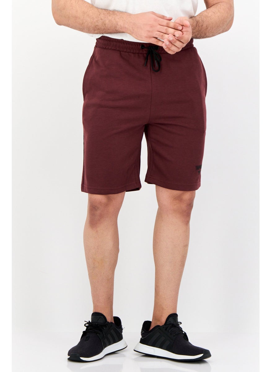 TapouT Men Drawstring Brand Logo Basic Short, Chocolate Brown  - Image 1