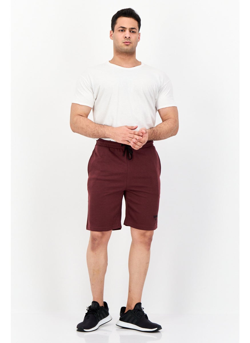 TapouT Men Drawstring Brand Logo Basic Short, Chocolate Brown  - Image 4