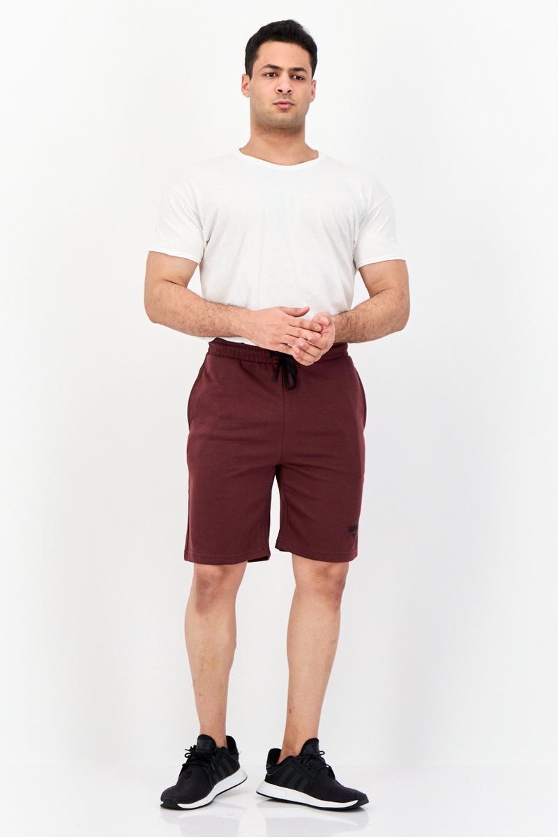 TapouT Men Drawstring Brand Logo Basic Shorts, Chocolate Brown  - Image 4