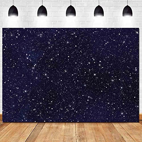 HQM Night Sky Star Universe Space Starry Photography Backdrops Kids Boy or Girl Birthday Party Decor Photo Background Banner 5X3FT - Image 1