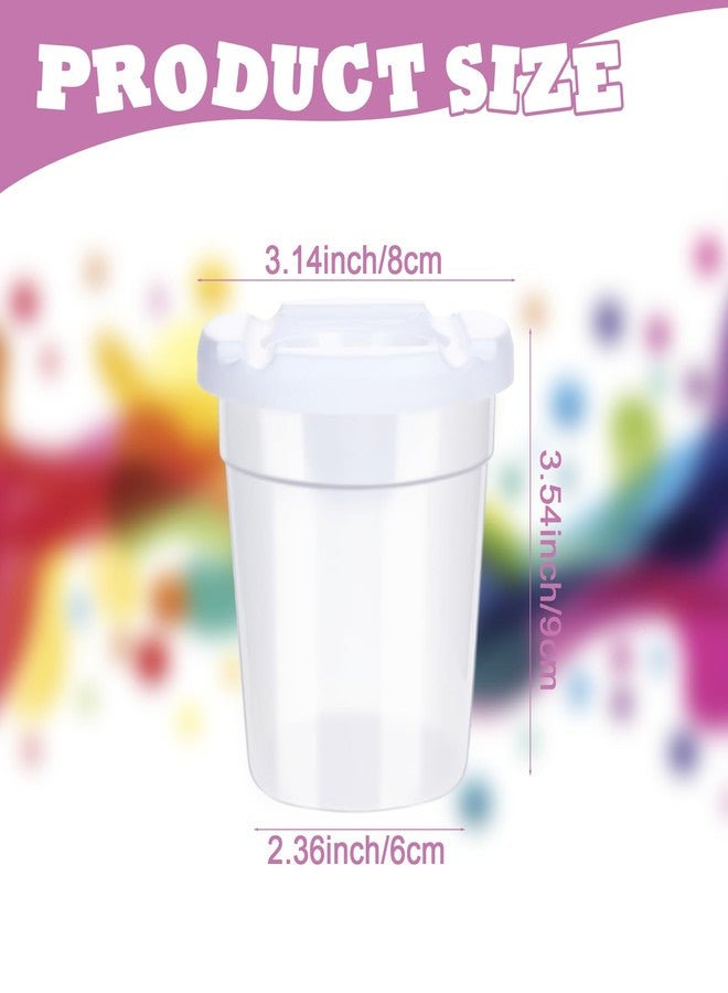 Retainbre 12 Packs No Spill Paint Cups for Kids Small Plastic Paint Containers with Lids Spill Proof Water Cup for Painting, School, Classroom, Art Crafts Supplies - Image 2