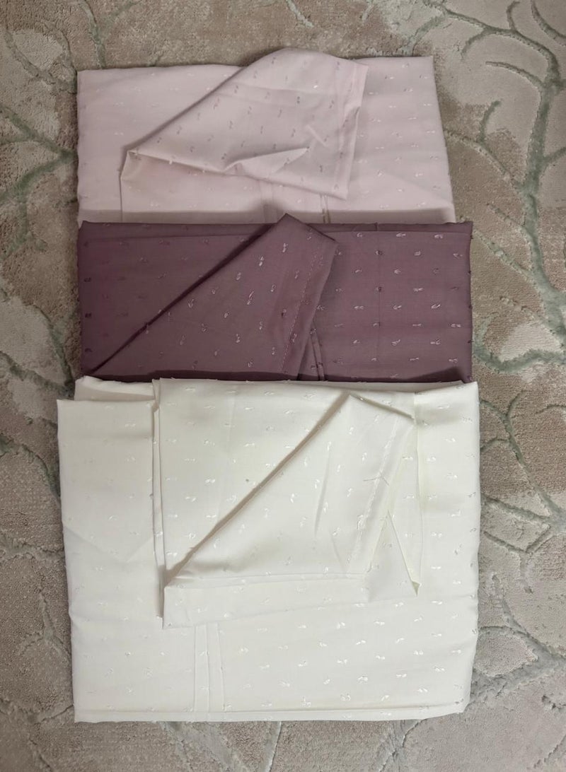 Brides Cool cotton prayer sheet, open wear, set of 3 pieces in different colors - Image 1