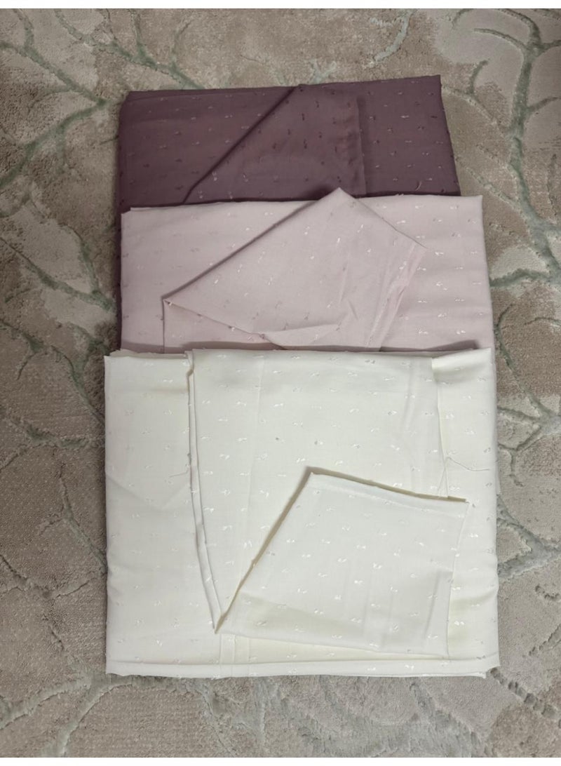 Brides Cool cotton prayer sheet, open wear, set of 3 pieces in different colors - Image 2