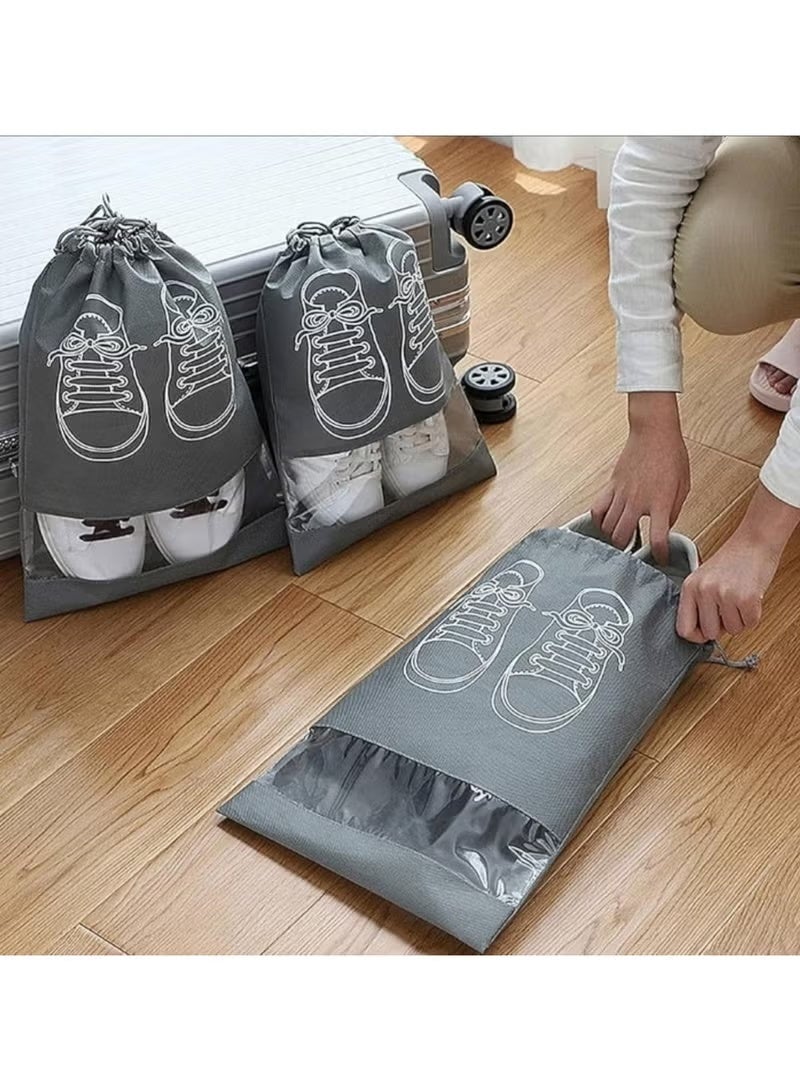 Premium Fabric Shoe Storage Bags (Set of 5) – Large Size Travel Organizer for Shoes & Clothes, Ideal for Summer Trips and Holidays - Image 4