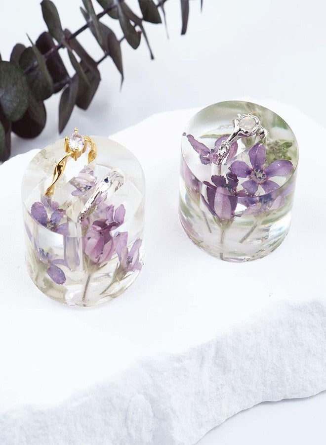 Ditya Crafts Ring Holder Molds for Resin Casting 8 Cavities Love Heart Round Hexagonal Ring Stand Silicone Mold DIY Crystal Jewelry Ring Display Storage Rack Handmade Art Crafts Home Wedding Decor - Image 4