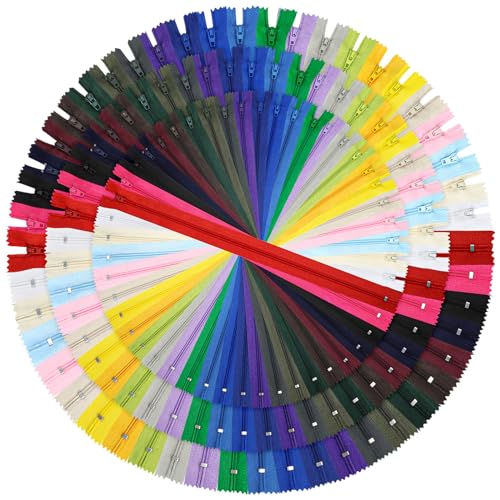 DOITEM Zippers DOITEM 72 pcs Zippers for Sewing 8 Inch 12 Inch 16 Inch Multicolor Nylon Coil Zipper for Sewing and Crafts 24 Colors - Image 1