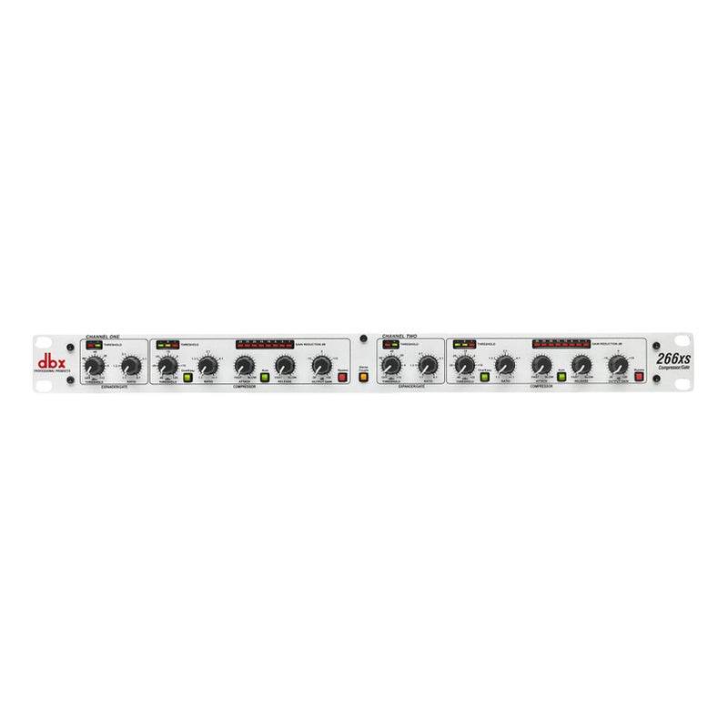 dbx 266xs Professional Audio Compressor/Gate Dynamic Effects Processor with Sidechain Insert. For Portable, Tour, Studio. 1U Single Rack Space, Silver - Image 1