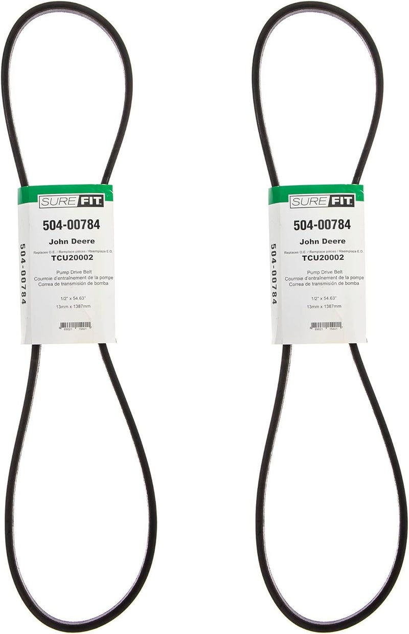 Surefit SureFit Pump Drive Belts Replacement for John Deere TCU20002 717A 717E 727A Mini Frame Ztrak 5412 2 Pack  - Image 1