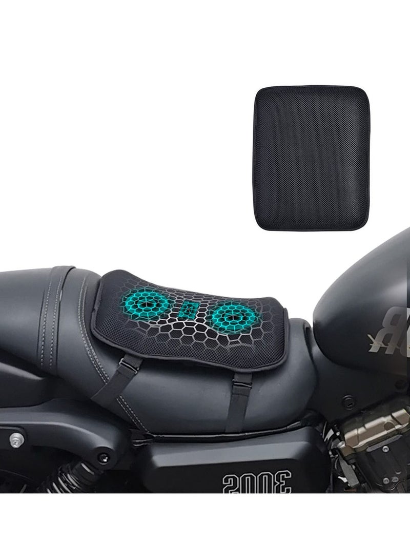 Excefore Motorcycle Gel Seat Cushion Universal Motorcycle Seat Cushion, Quick drying Motorcycle Cool Seat Cover, Anti-Slip Motorcycle Mesh Protective Seat Cover, for Comfortable Rides  - Image 1