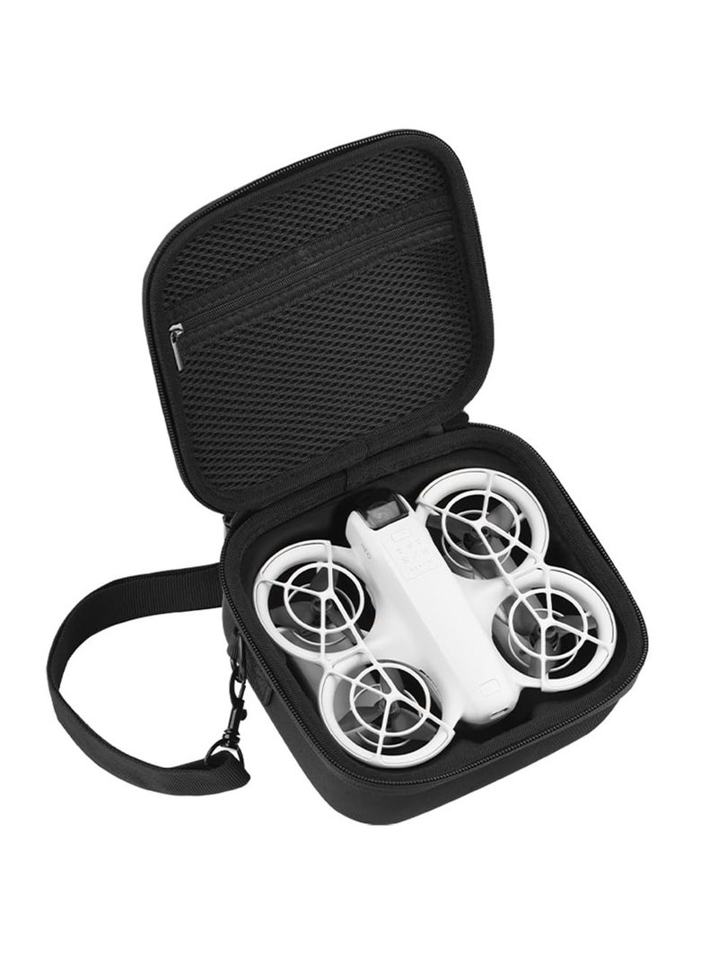 Carrying Case for DJI Neo Portable PU Leather Small Shoulder Bag for DJI Neo Drone and Batteries Accessories (Black)  - Image 2