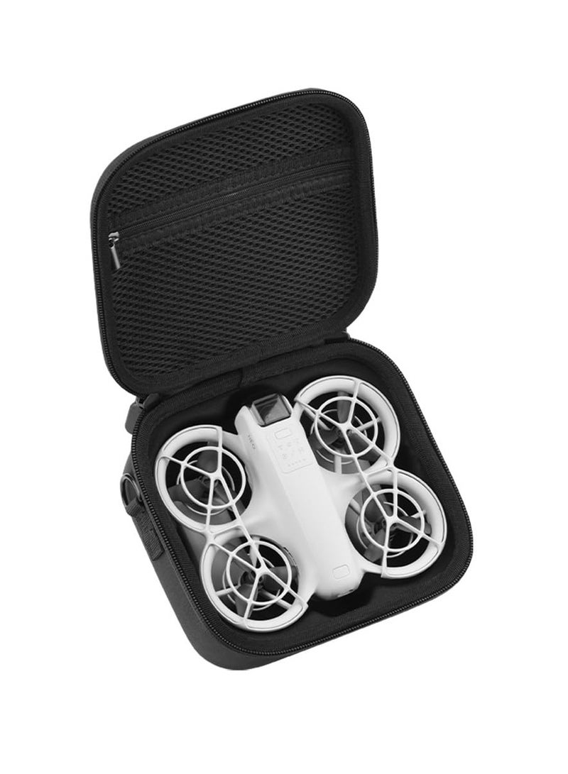 Carrying Case for DJI Neo Portable PU Leather Small Shoulder Bag for DJI Neo Drone and Batteries Accessories (Black)  - Image 3