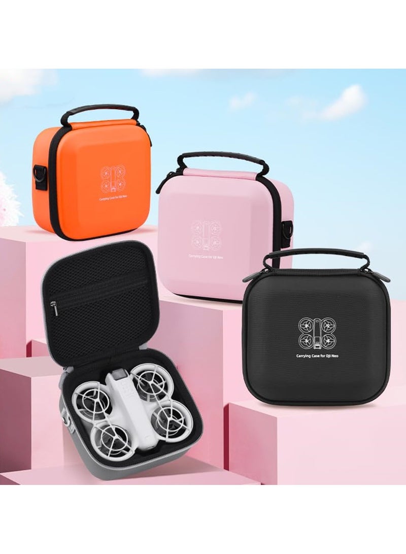 Carrying Case for DJI Neo Portable PU Leather Small Shoulder Bag for DJI Neo Drone and Batteries Accessories (Black)  - Image 5