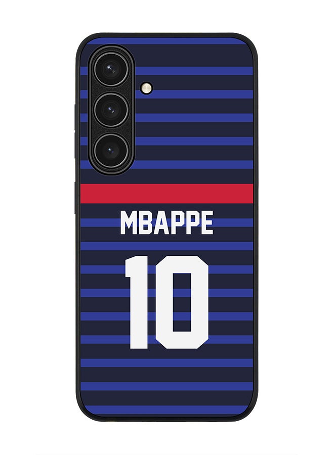 Stylizedd Rugged Black edge case for Samsung Galaxy S24 FE, Slim fit Case Flexible Anti Drop TPU Gel Thin Cover - Football Team - France, Player Name - Mbappe - Image 1