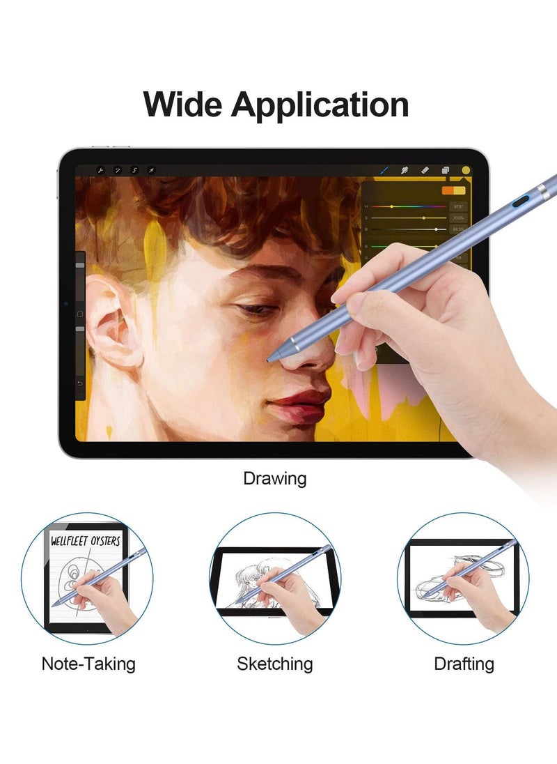 SYOSI - Active Stylus Pens for Touch Screens, Pencil Smart Digital Fine Point Stylist Pen iPhone iPad, Samsung Android Phone and Tablet Writing Drawing - Image 1