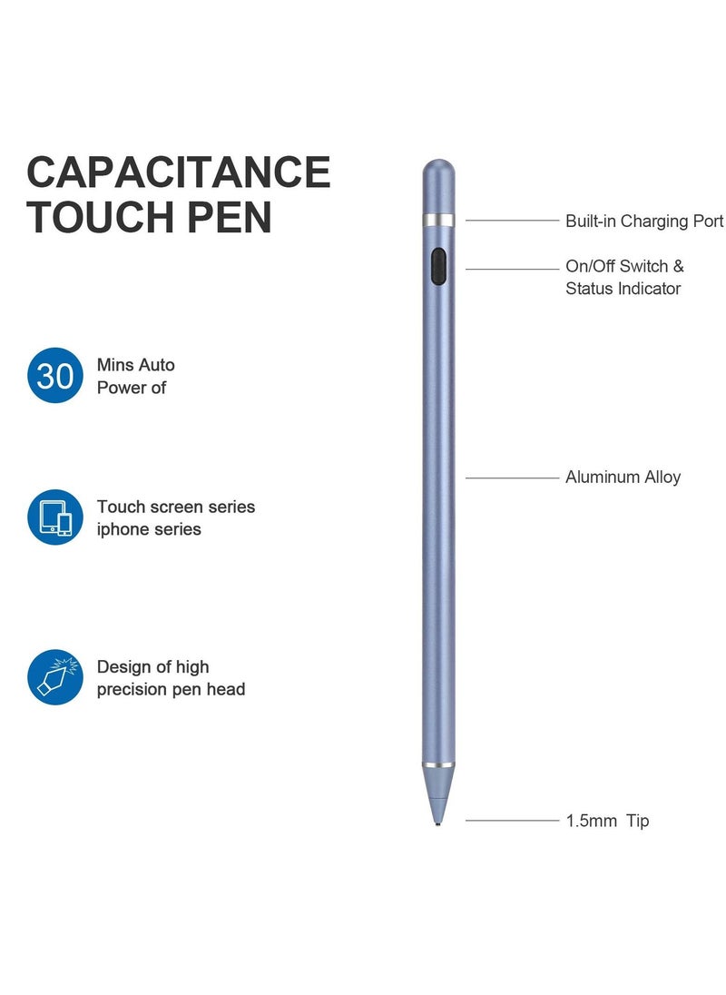 SYOSI - Active Stylus Pens for Touch Screens, Pencil Smart Digital Fine Point Stylist Pen iPhone iPad, Samsung Android Phone and Tablet Writing Drawing - Image 1