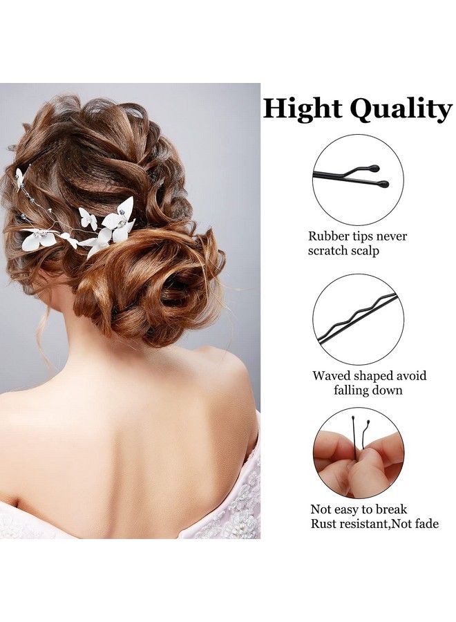 Laicky Bobby Pins 200Count Black Hair Pins Hairpins With Box For Women Lady Girls Kids Hair Pin Invisible Wave Hairgrip Barrette Hairclip Bulk Hair Accessories (Black2.2 Inch) - Image 4