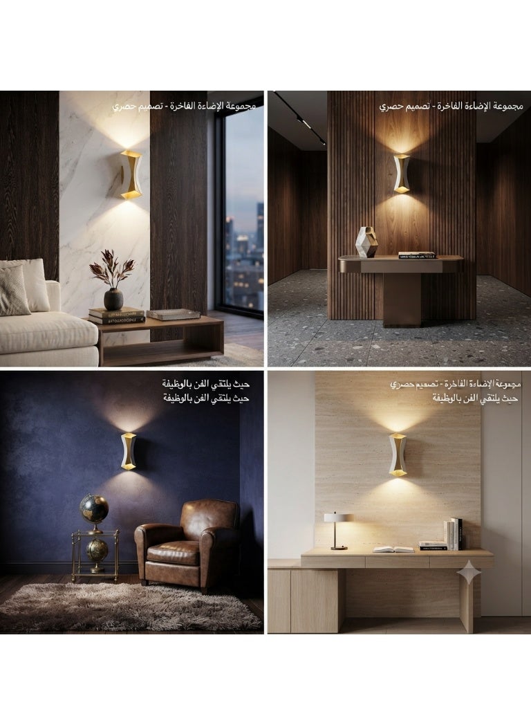 Decorative Wall Sconce, Elegant Gold Tone, Dual Lighting - Image 2