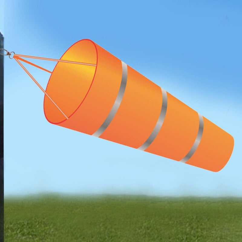 Orange Wind Sock Outdoor Wind Speed Indicator for Garden and Patio - Image 5