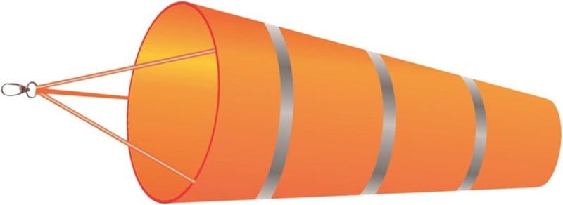 Orange Wind Sock Outdoor Wind Speed Indicator for Garden and Patio - Image 1