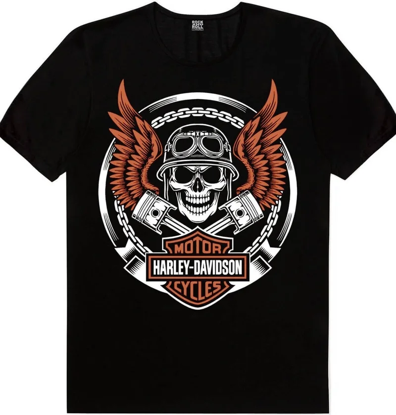 Rock&Roll Biker Skull, Lone Ranger Men's 2-Piece Eco Pack T-Shirt