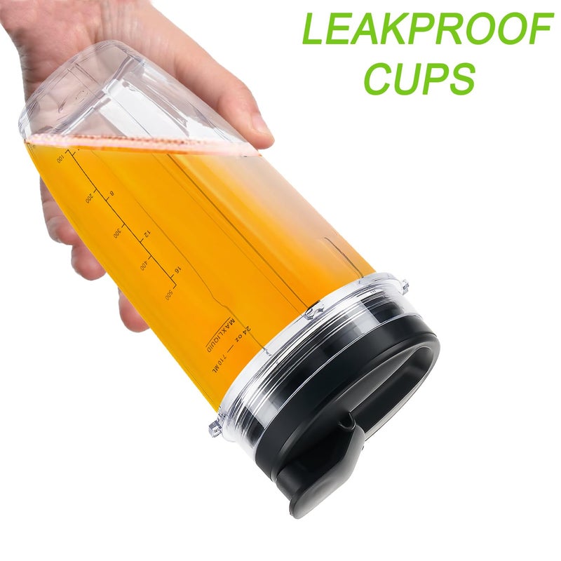 ABTER Replacement 24oz Blender Cup with Sip & Seal Lid For Nutri Ninja BL450 BL456 BL480 BL482 BL640 BL642 BL682 BN401 BN751 BN801 Foodi SS101 SS151 SS351 SS401 Ninja Blender Auto IQ Blade, 2-Pack â€¦ - Image 4
