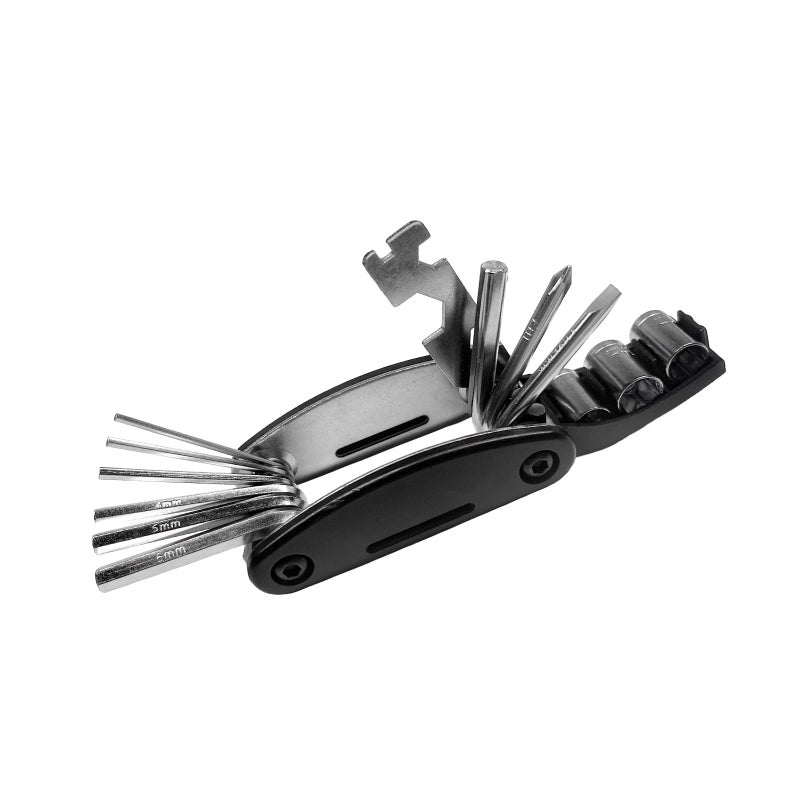 Wevdn Bike Repair Tool Kit 16in1 Multi Function Tool with Hex Wrench Screwdriver Portable Multi Tool for Motorcycle Mountain Bike Road Bike Universal Motorcycle Accessories - Image 3