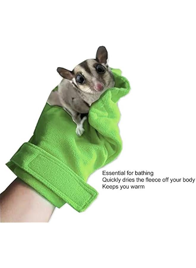 Generic Small Animals Calming Glove,Sugar Gliders Comfy Bonding Mitt Anti Bite Pet Handling Glove Grooming Bite Proof Supplies for Hedgehogs Rats Hamsters (Green) - Image 2
