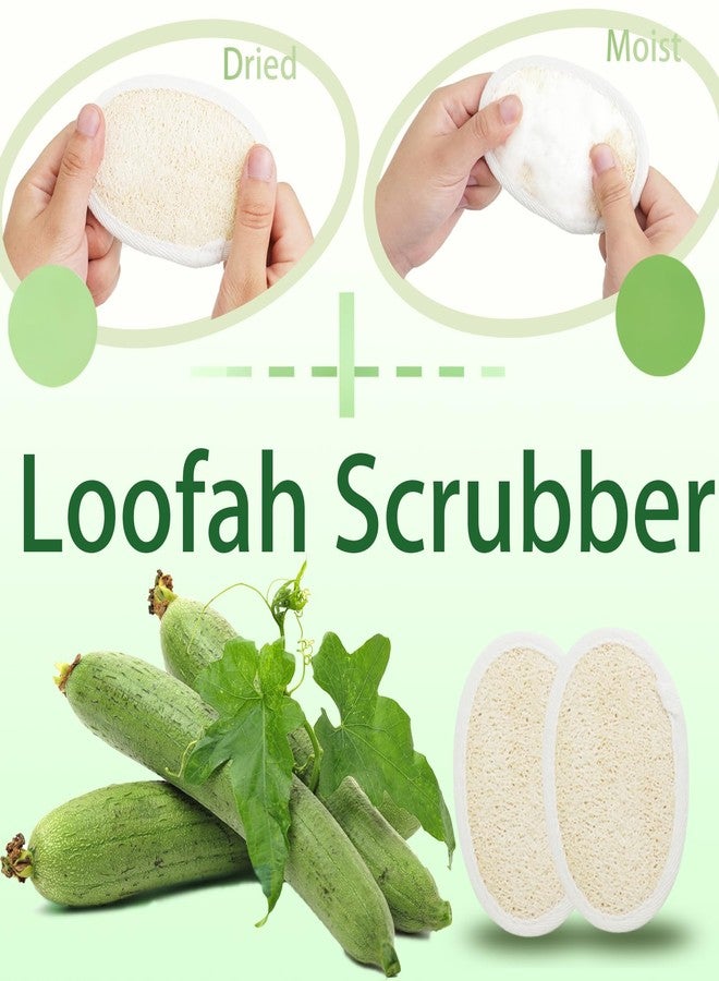 UCEHIPAW 54 Pcs Exfoliating Loofah Pad Bulk Natural Scrubber Luffa Brush Close to Skin Body Scrubber Shower Loofah Sponge Pad for Men Women Spa Bath - Image 2