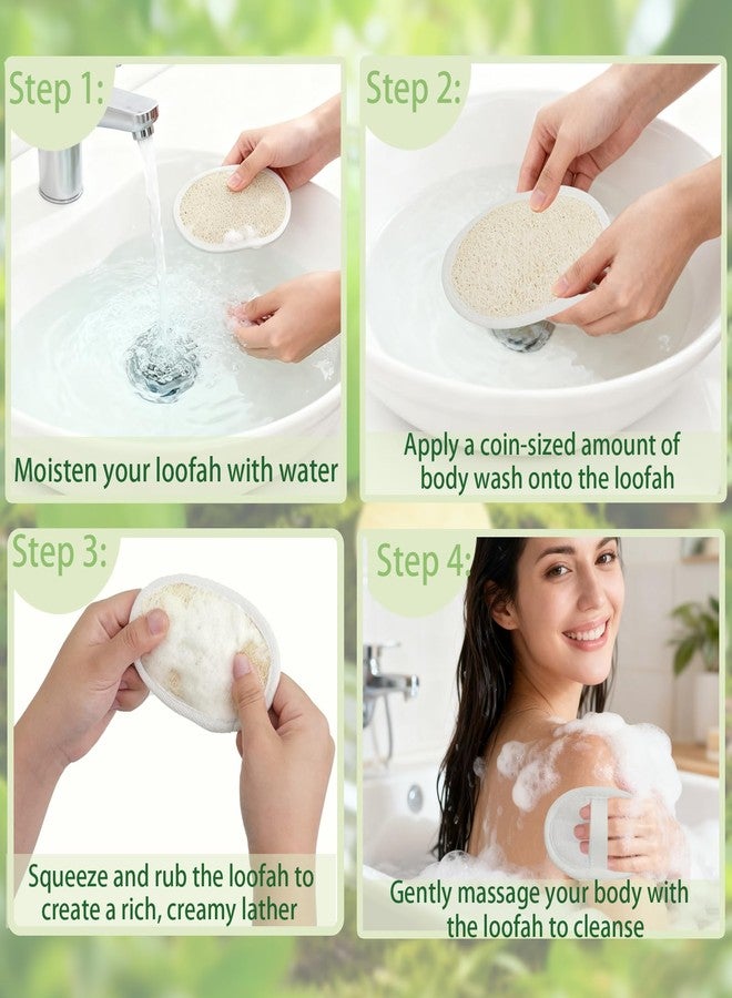 UCEHIPAW 54 Pcs Exfoliating Loofah Pad Bulk Natural Scrubber Luffa Brush Close to Skin Body Scrubber Shower Loofah Sponge Pad for Men Women Spa Bath - Image 3