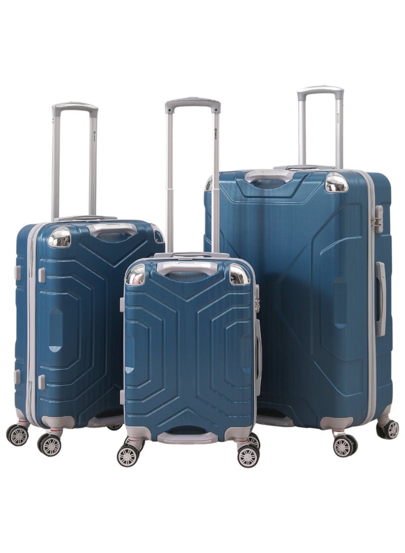 STARLIFE 3 Piece ABS Hard side Trolley Luggage Set Spinner Wheels with Number Lock 20/24/30 Inch - Image 1