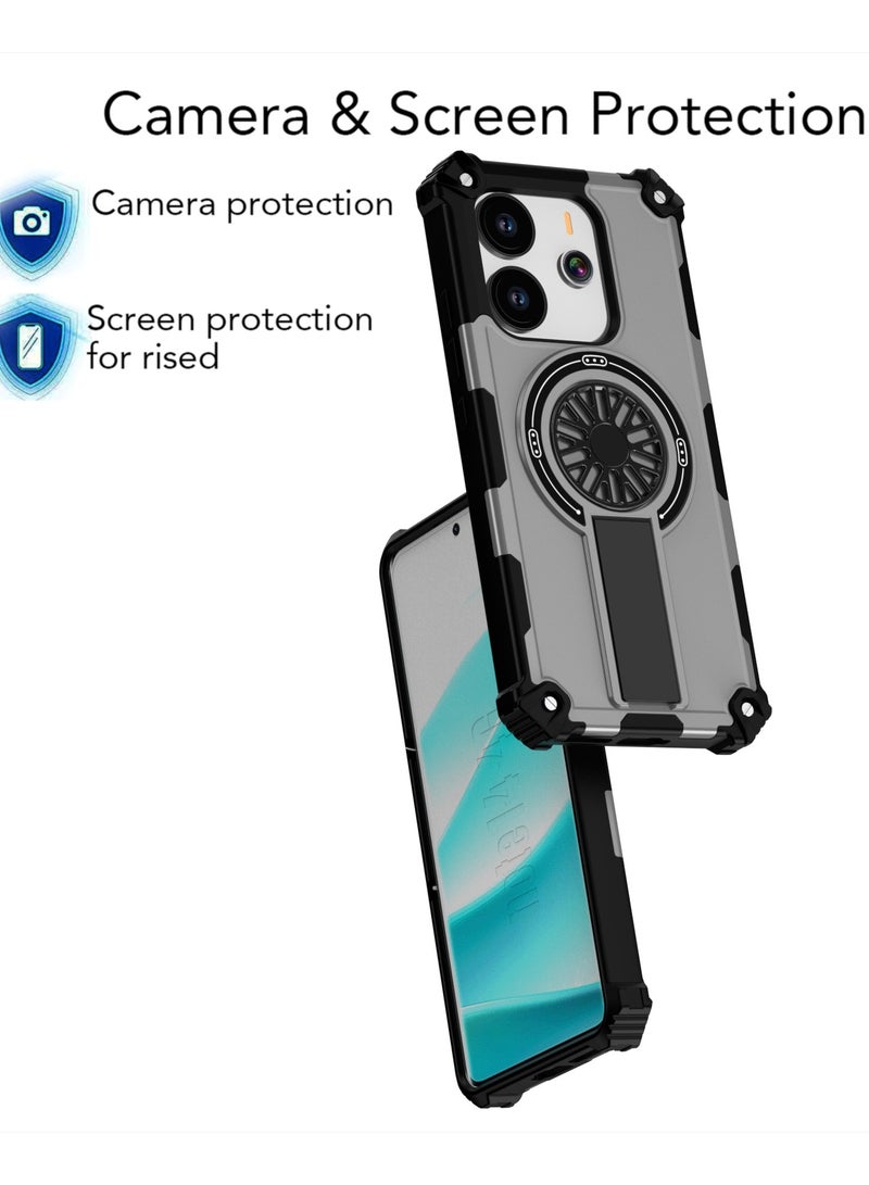 general Magnetic Case for MOTO G 5G 2025, Built-in Stand 【Compatible with Mag-Safe】 Shockproof Protective Cover Case for MOTO G 5G 2025 - Image 5