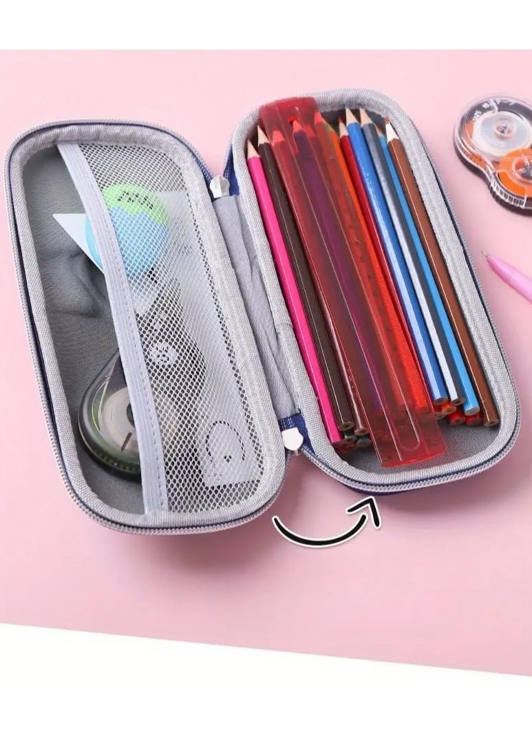 QSHOP - QSHOP®Cartoon Pencil Case & Pencil Case, Multifunctional Pencil Case for Boys and Girls with Inner Mesh Pocket Perfect Organizer for Pens, School Supplies - Image 1