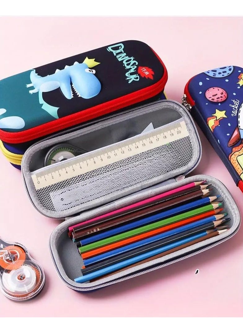 QSHOP - QSHOP®Cartoon Pencil Case & Pencil Case, Multifunctional Pencil Case for Boys and Girls with Inner Mesh Pocket Perfect Organizer for Pens, School Supplies - Image 1