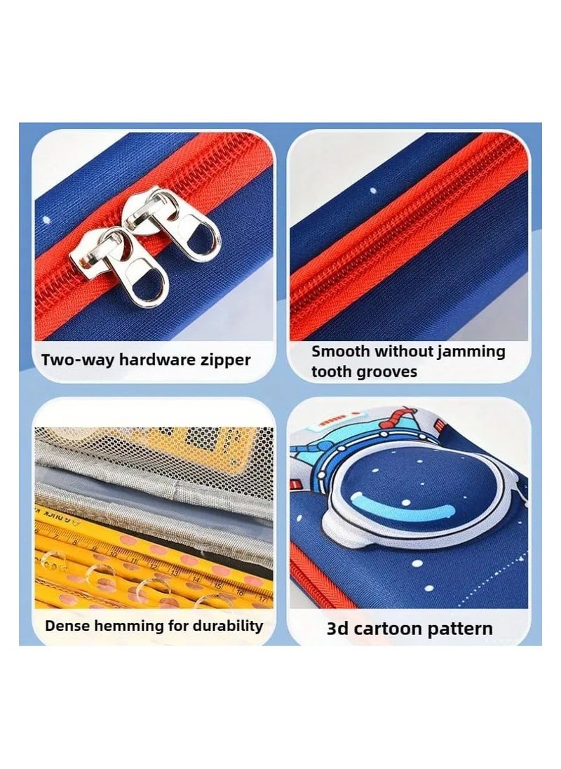 QSHOP - QSHOP®Cartoon Pencil Case & Pencil Case, Multifunctional Pencil Case for Boys and Girls with Inner Mesh Pocket Perfect Organizer for Pens, School Supplies - Image 1