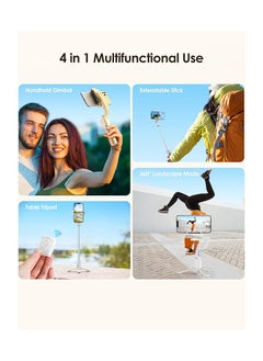 hohem Selfie Stick Gimbal Stabilizer, 1 Axis Face Tracking & 360° Rotation Tripod with Wireless Remote, 4 in 1 Portable Tripod w/Extendable Stick for iPhone 14/Android Video Recording hohem iSteady Q  - Image 4
