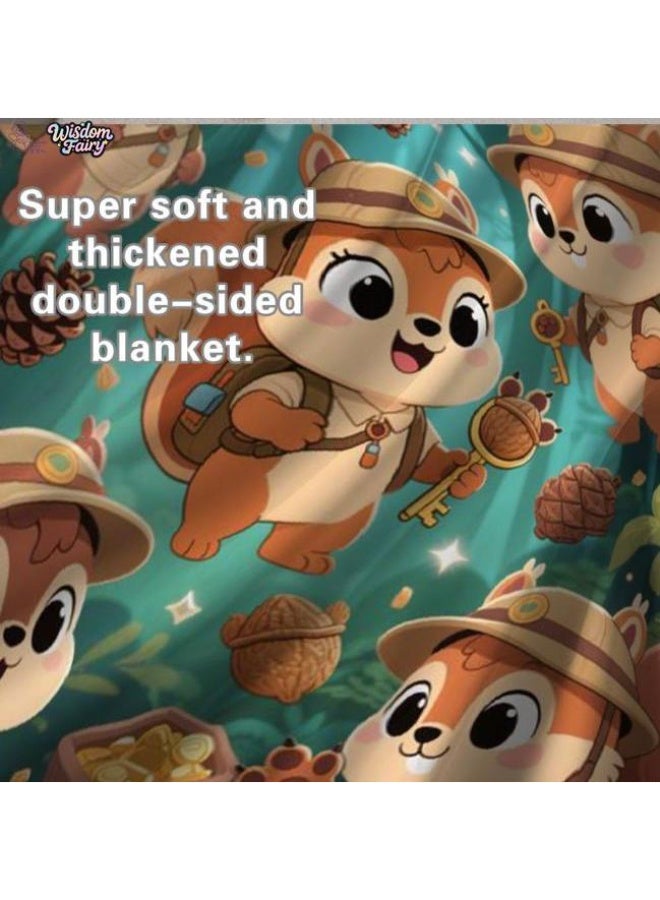 general Wisdom Fairy (latest) flannel thin blanket (warm and comfortable, suitable for sleep, game use, dust and sandproof) 150cm*200cm - 11 - Image 1