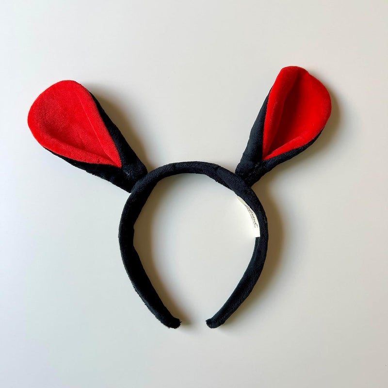 GLITTERS Trendy and Stylish Red and Black Bunny Ear Headband for Kids and Girls - Image 1