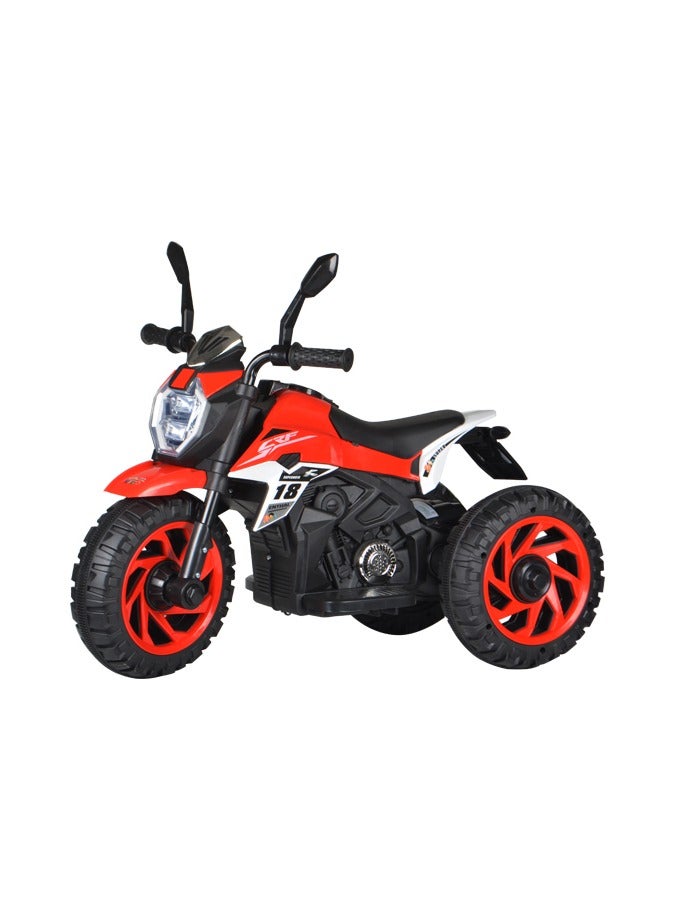 Kiko 6-Volt Rechargeable Battery Motorcycle , Red