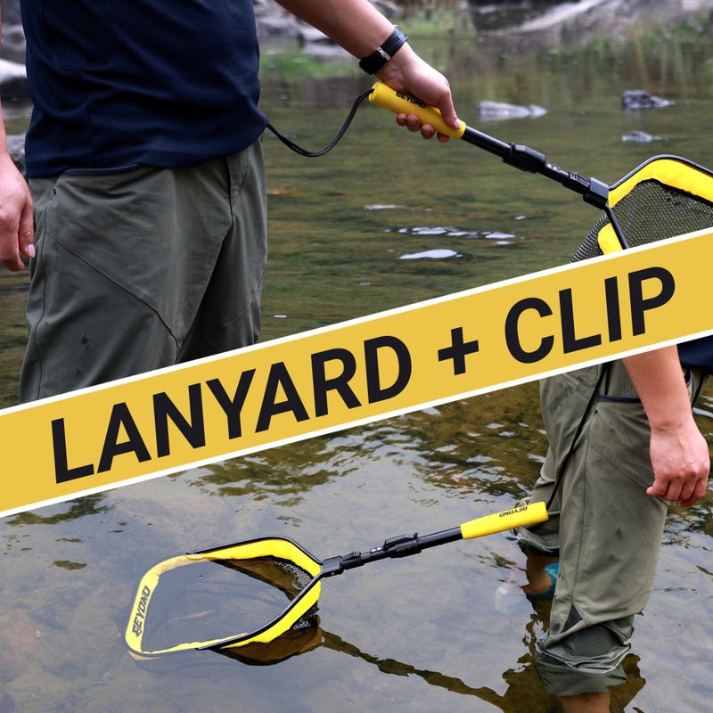 Beyond Braid Floating Fishing Net with Handle â€“ Folding Fishing Net for Easy Storage â€“ Telescopic Landing Net for Bass, Trout, Kayak & Boat Fishing â€“ Durable, Lightweight & Fish Friendly - Image 5
