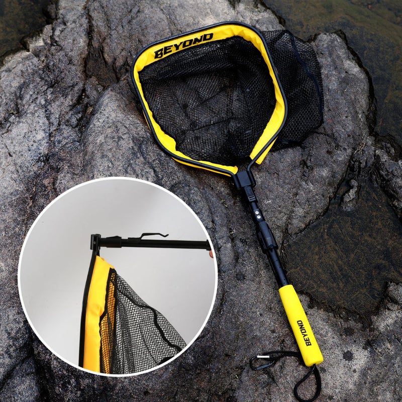 Beyond Braid Floating Fishing Net with Handle â€“ Folding Fishing Net for Easy Storage â€“ Telescopic Landing Net for Bass, Trout, Kayak & Boat Fishing â€“ Durable, Lightweight & Fish Friendly - Image 4