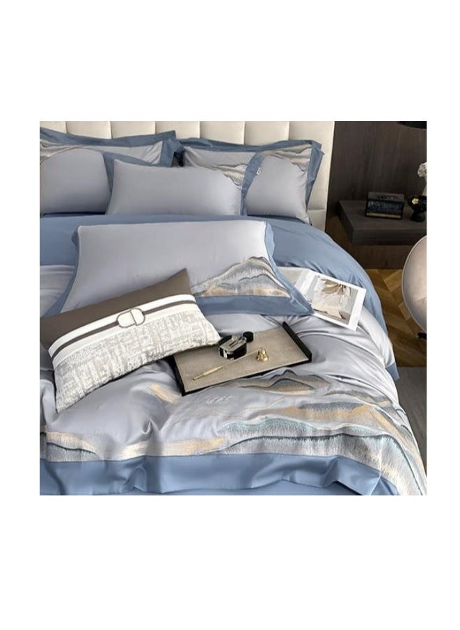 Generic Bed Sheet Style — French High-End 80 Thread Pure Cotton Embroidered Bedding Four Piece Set  - Image 3