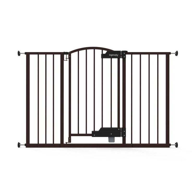 ingenuity Summer by Ingenuity  - Thruway 52" Wide Baby & Pet Safety Gate with GlideOpen, Foot Pedal, Black, Ages 6–24 Months - Image 1
