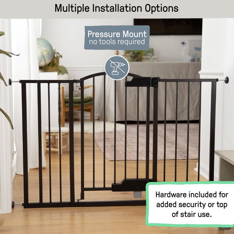 ingenuity Summer by Ingenuity  - Thruway 52" Wide Baby & Pet Safety Gate with GlideOpen, Foot Pedal, Black, Ages 6–24 Months - Image 5