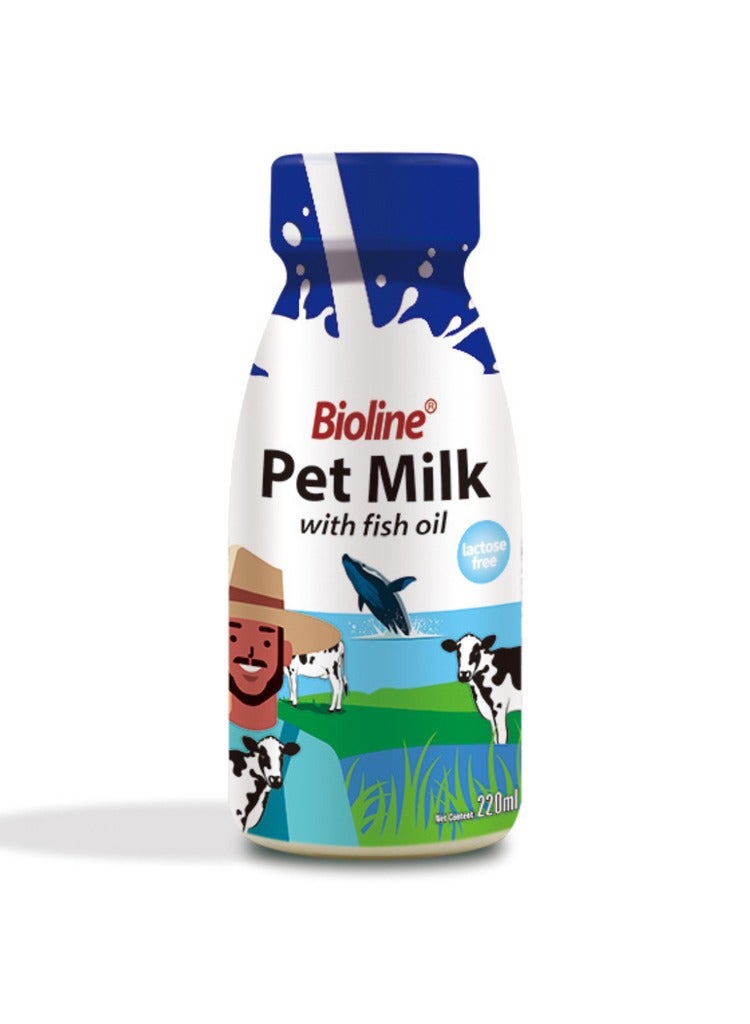Bioline Pet Milk with Fish Oil for Cats & Dogs 220ml - Image 1